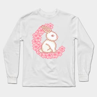 Bunny Pixel Art Long Sleeve T-Shirt